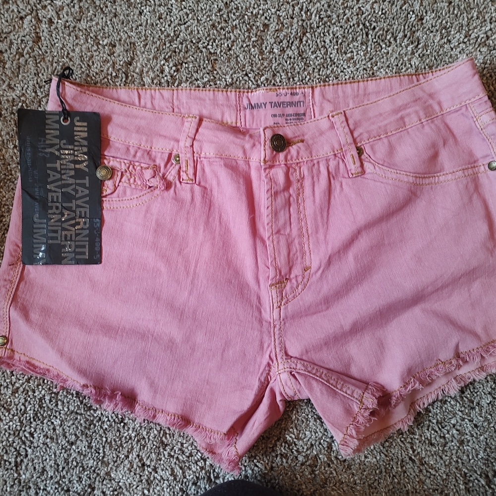 Jimmy Taverniti pink jean shorts NWT